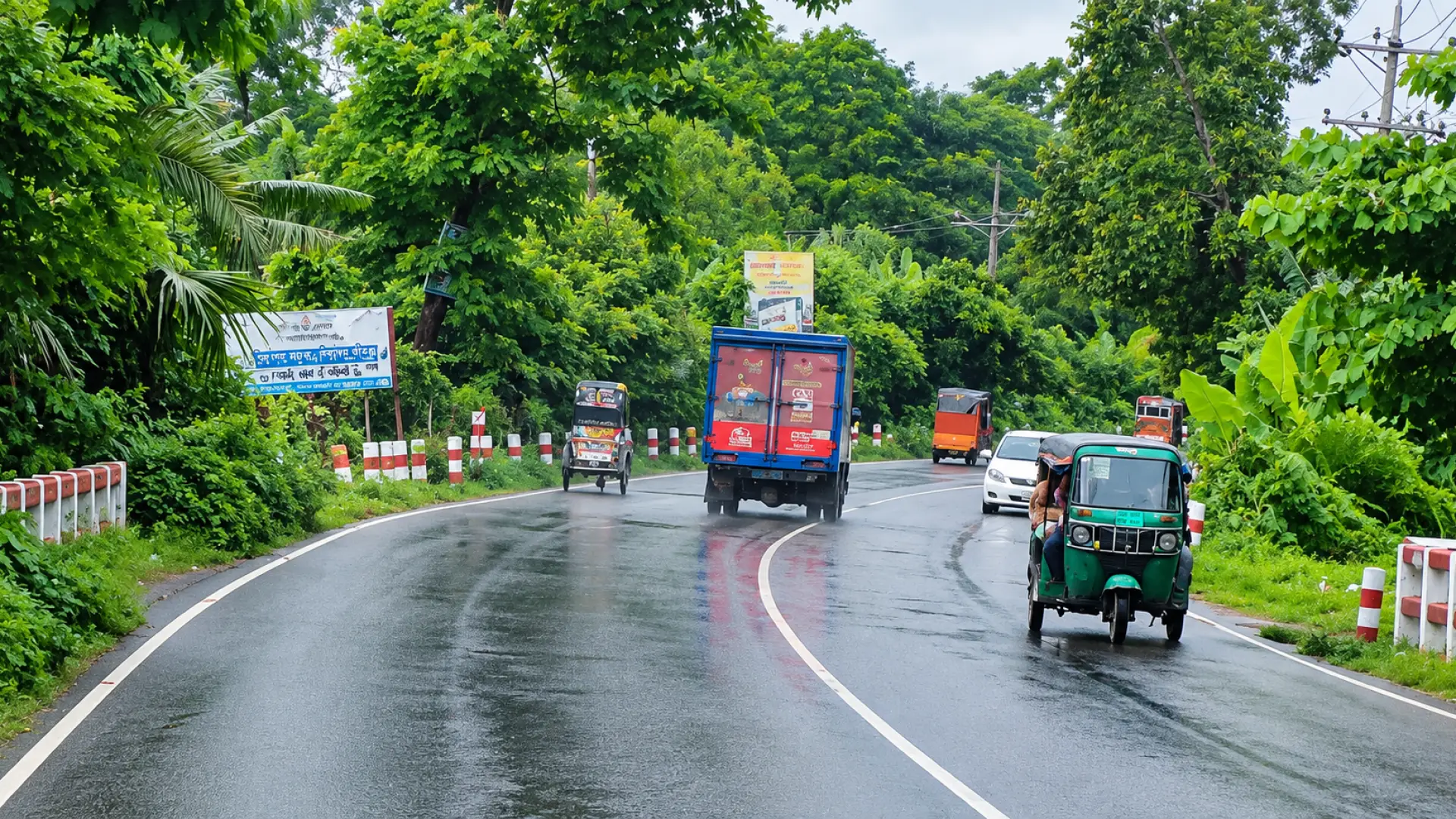 বরিশাল-কুয়াকাটা মহাসড়কে ঝুঁকিপূর্ণ বাঁক, বাড়ছে দুর্ঘটনা